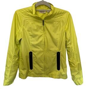 EP Pro Tour Tech Womens Jacket Size Small Golf Full Zip Neon Yellow Athletic